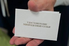 Удостоверение единого образца получили 21,9 тысячи многодетных семей региона