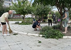 8 августа в Ершове прошел субботник в парке имени Пушкина