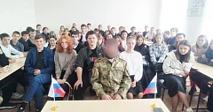 В гости к ершовским студентам пришел участник специальной военной операции