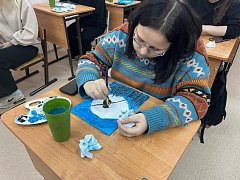 В ершовской школе прошел мастер-класс по живописи