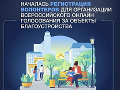 Идет набор волонтеров на Всероссийское голосование за объекты благоустройства