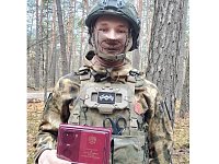 «За воинскую доблесть» награжден боец из Ершовского района