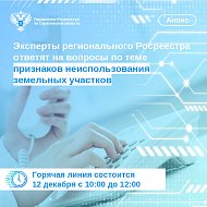 12 декабря в саратовском Росреестре пройдёт «горячая линия»