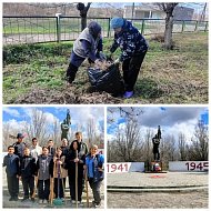 В единстве поколений: ершовские школьники и сельчане привели в порядок памятник воинам ВОВ