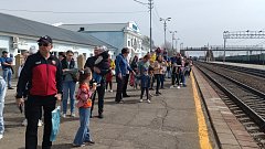 На станцию Ершов прибыл ретро-поезд