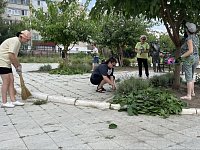 8 августа в Ершове прошел субботник в парке имени Пушкина